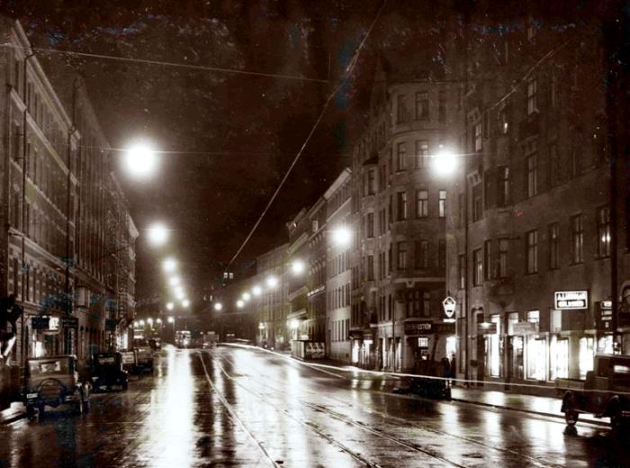 Nattbild på Sankt Eriksgatan
